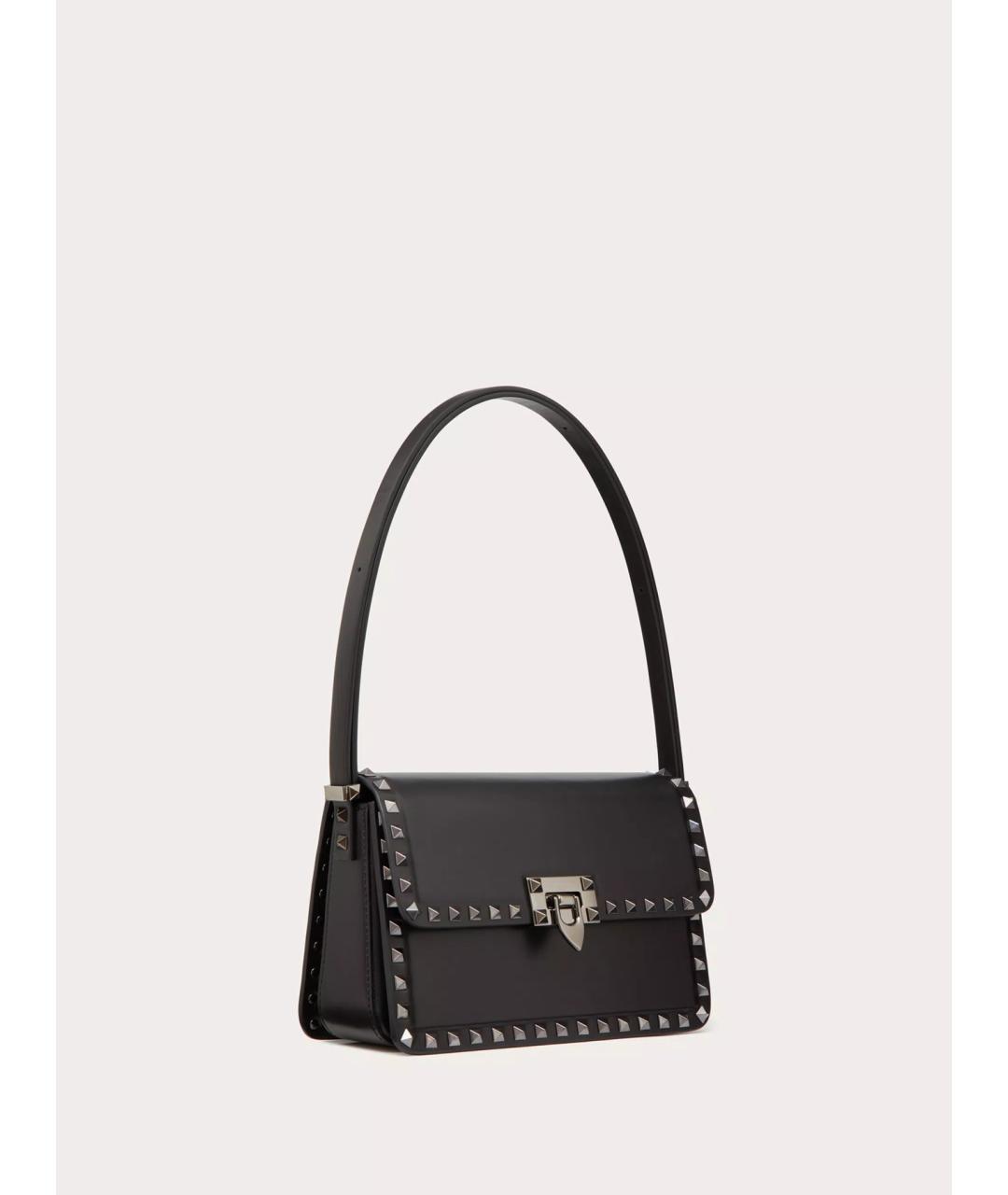 VALENTINO Черная кожаная сумка через плечо, фото 2