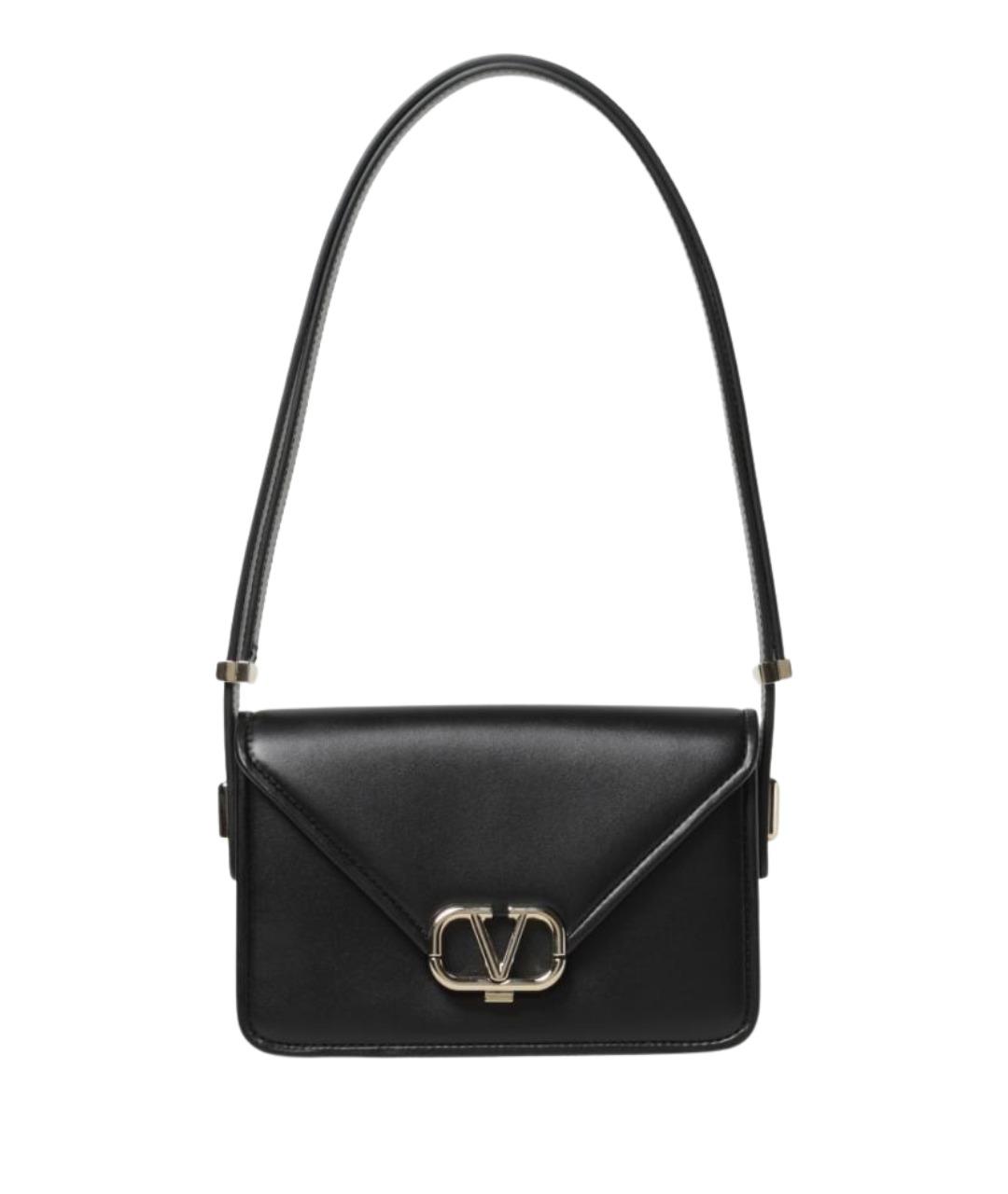 VALENTINO Черная кожаная сумка через плечо, фото 1
