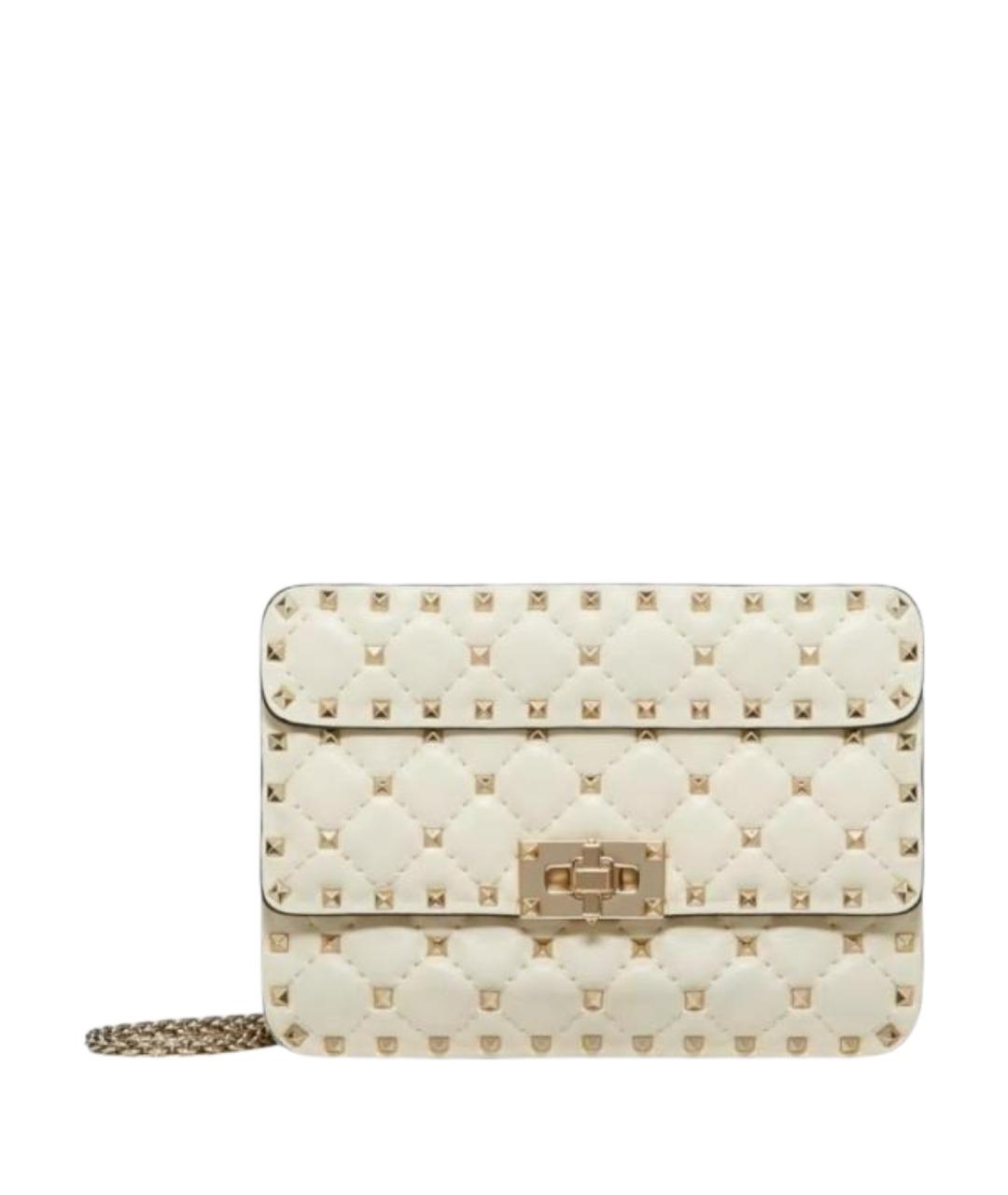 VALENTINO Белая кожаная сумка через плечо, фото 1