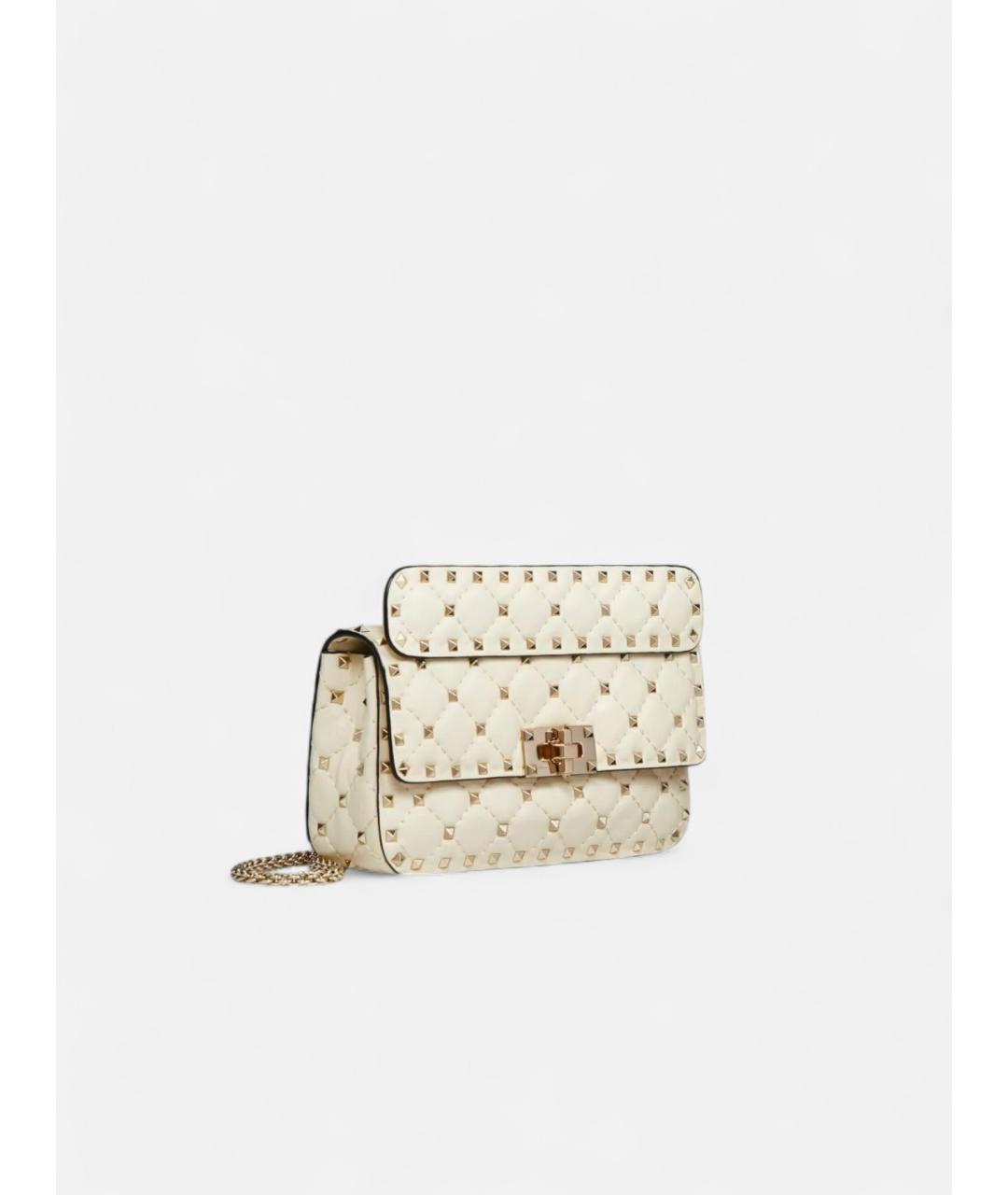 VALENTINO Белая кожаная сумка через плечо, фото 2