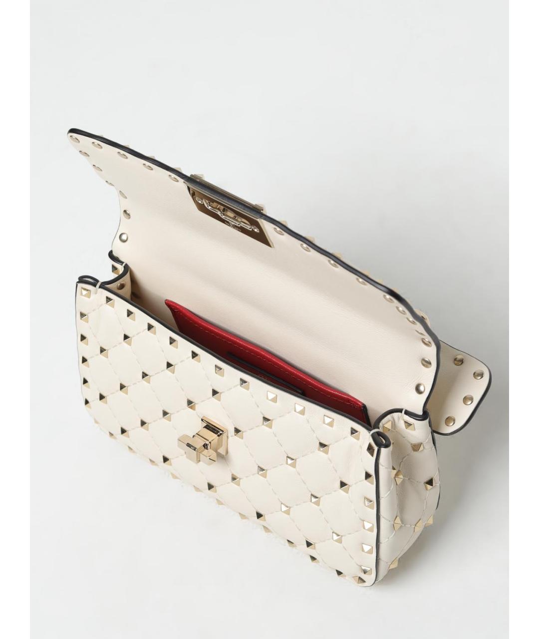 VALENTINO Белая кожаная сумка через плечо, фото 5