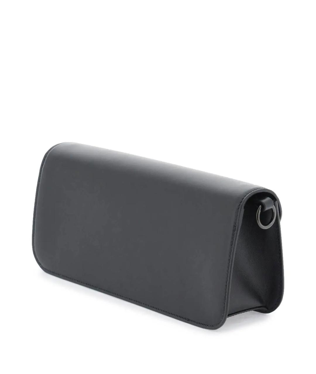 VALENTINO Черная кожаная сумка через плечо, фото 3