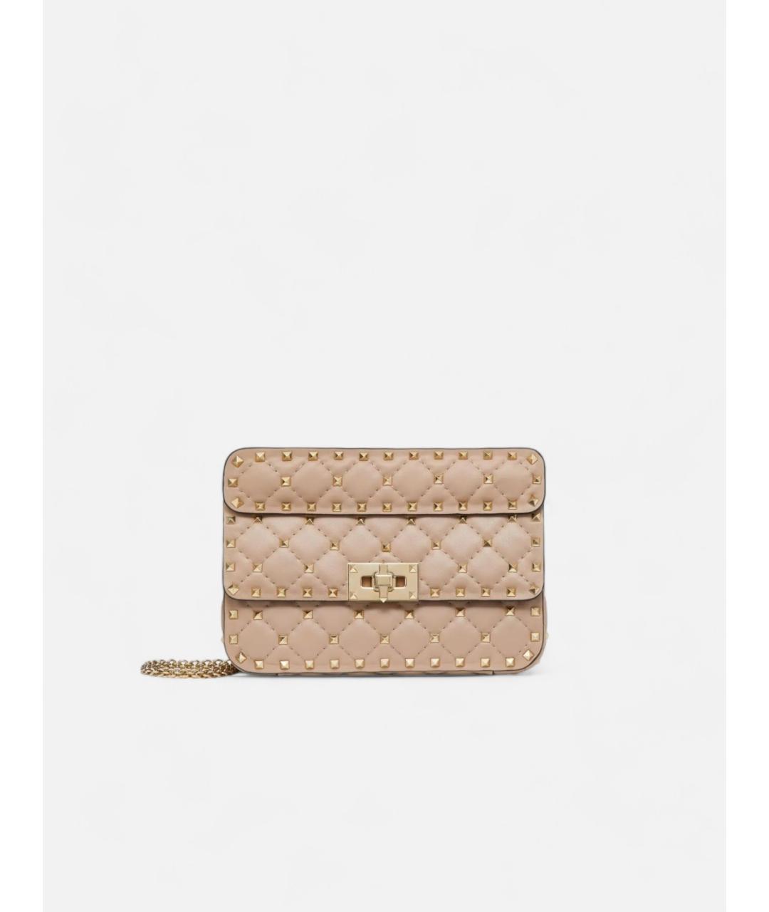 VALENTINO Розовая кожаная сумка через плечо, фото 5