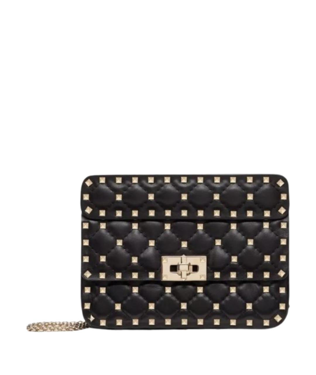 VALENTINO Черная кожаная сумка через плечо, фото 1