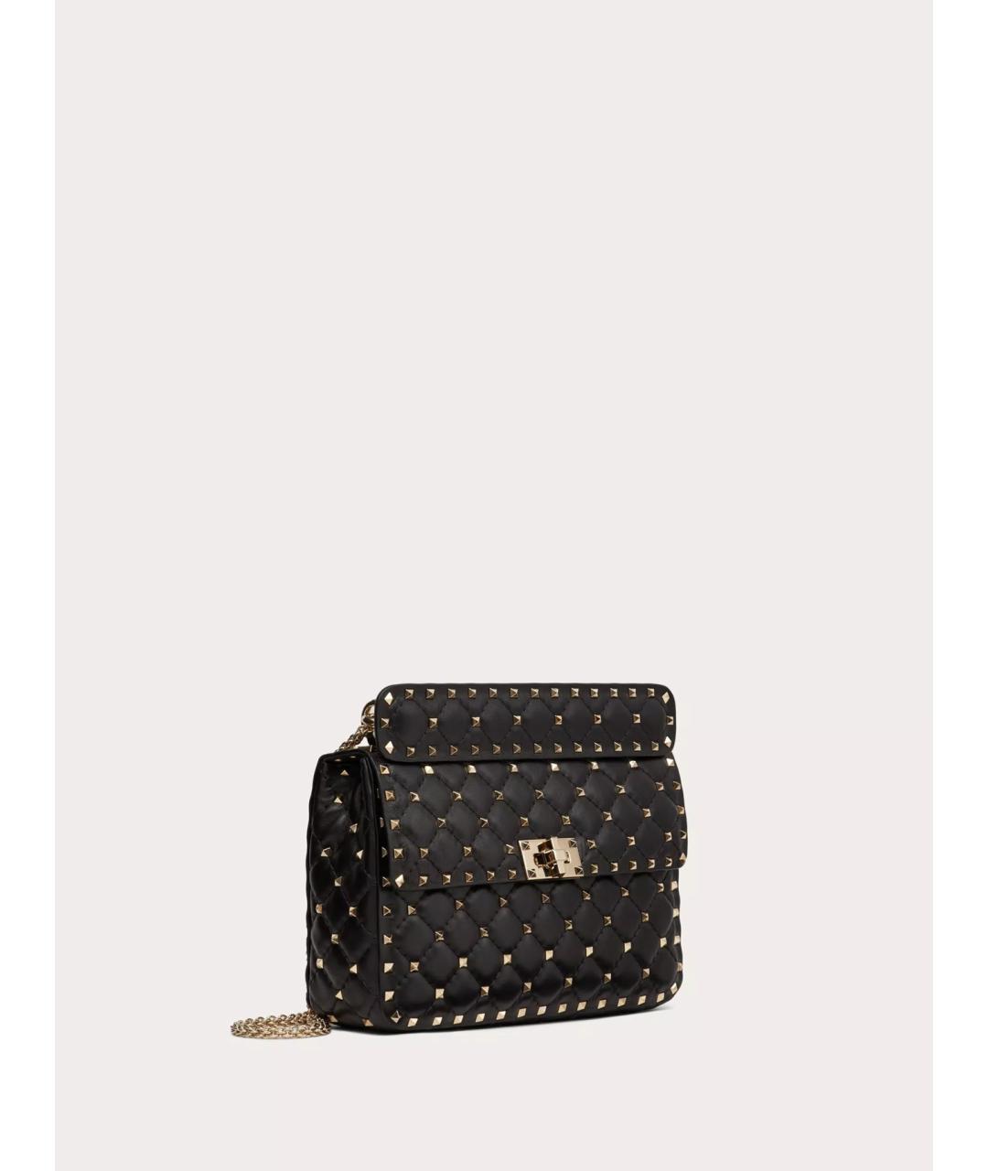 VALENTINO Черная кожаная сумка через плечо, фото 3