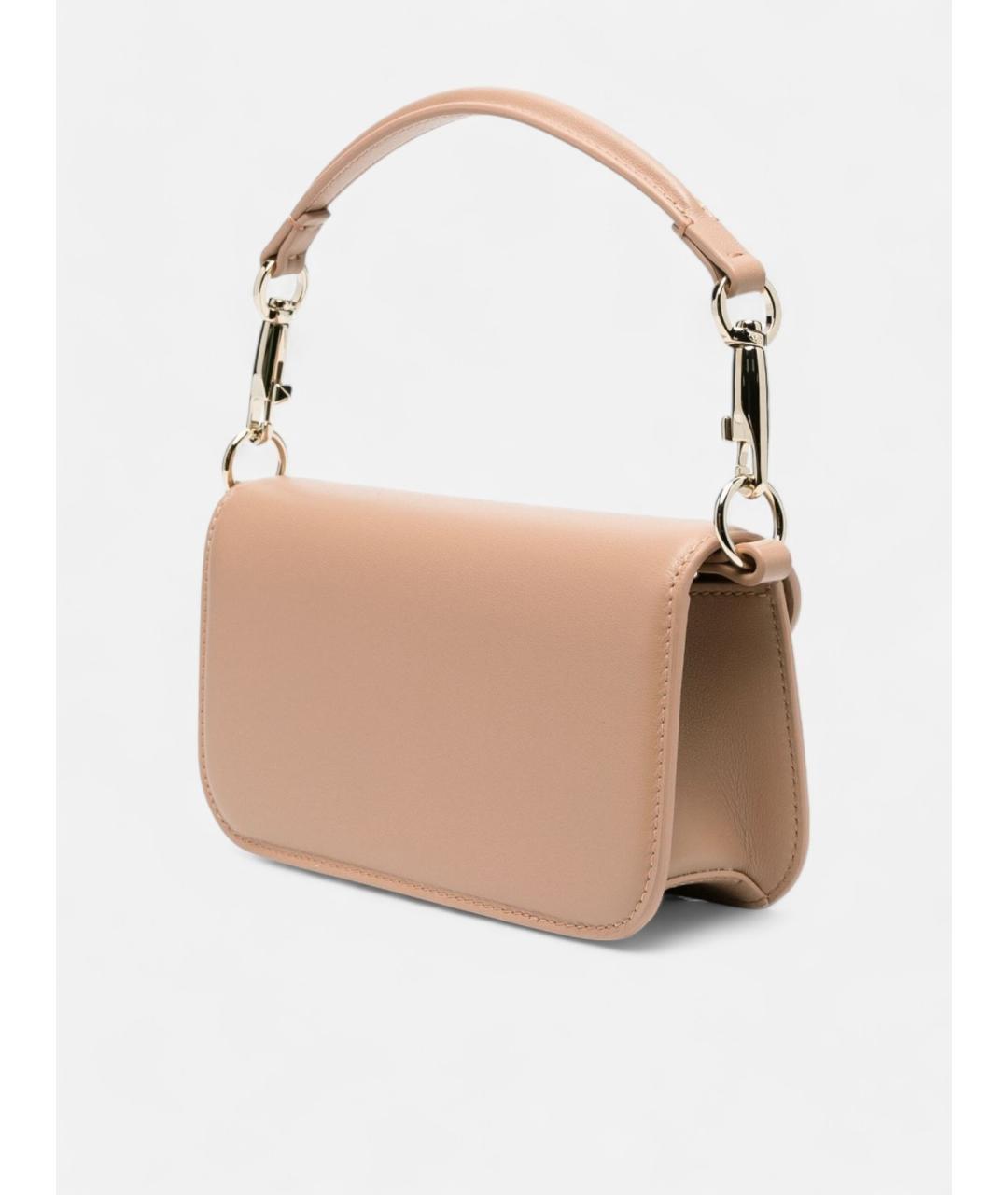 VALENTINO Розовая кожаная сумка через плечо, фото 2