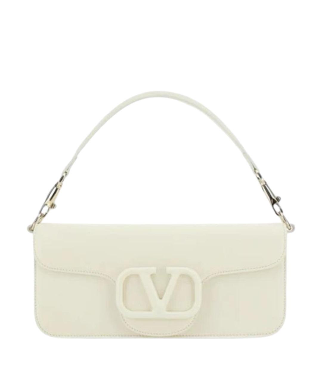 VALENTINO Белая кожаная сумка через плечо, фото 1