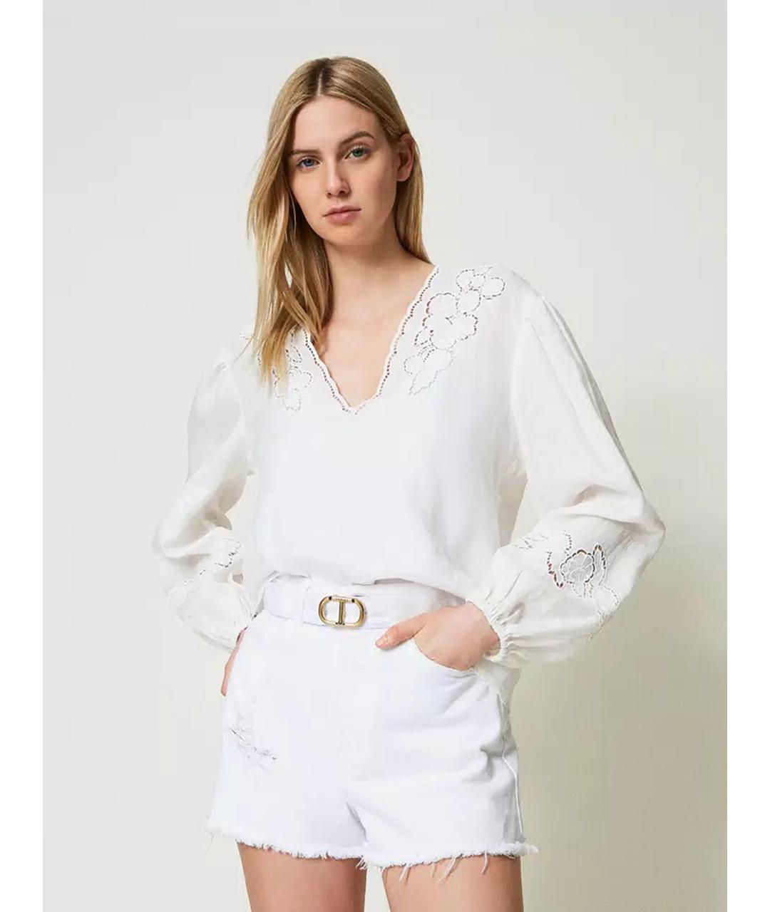 TWIN-SET Белая блузы, фото 2