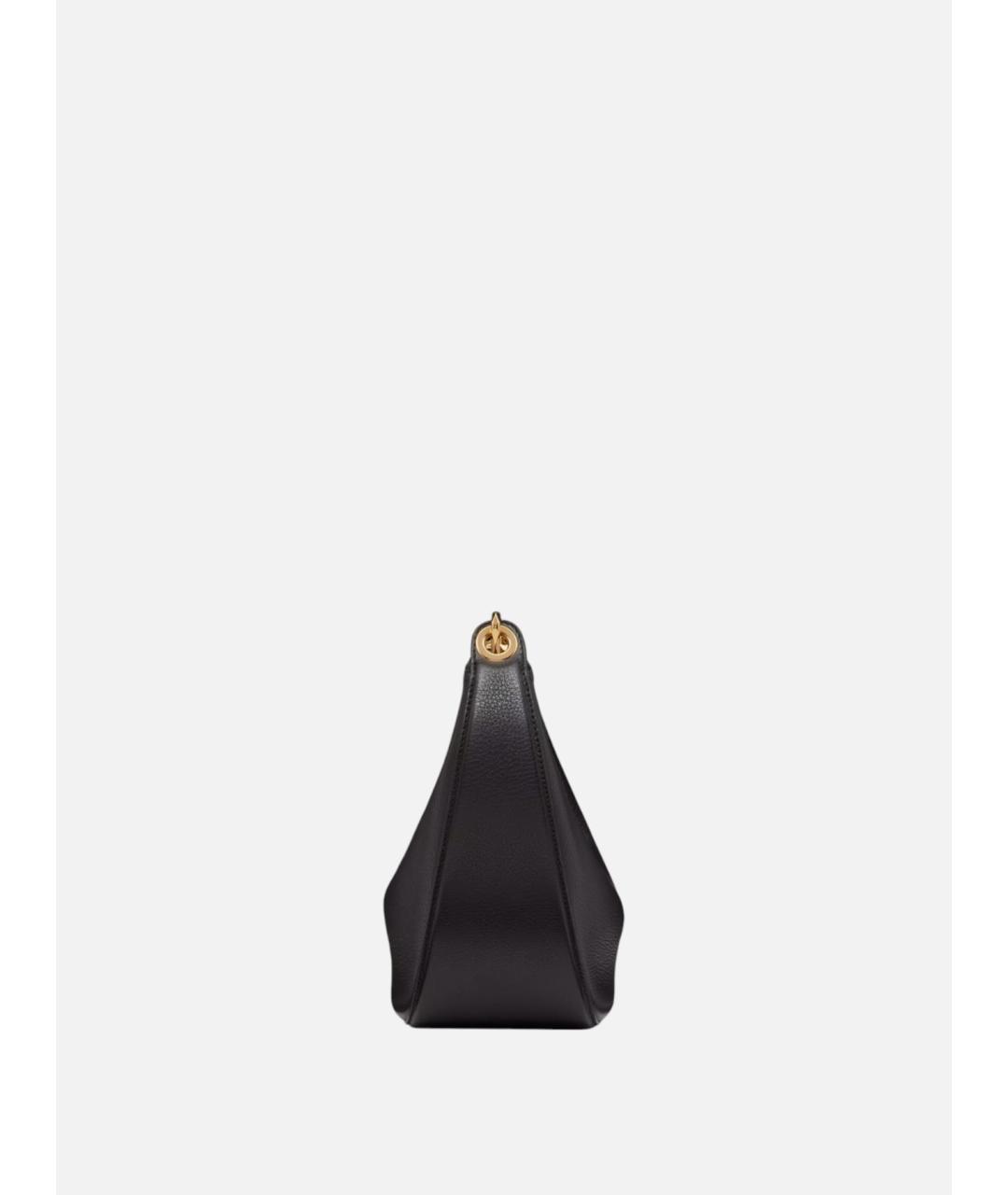 VALENTINO Черная кожаная сумка через плечо, фото 4