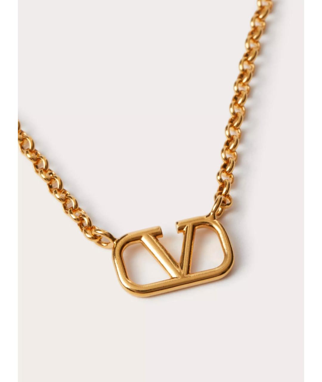 VALENTINO Золотое латунное колье, фото 3