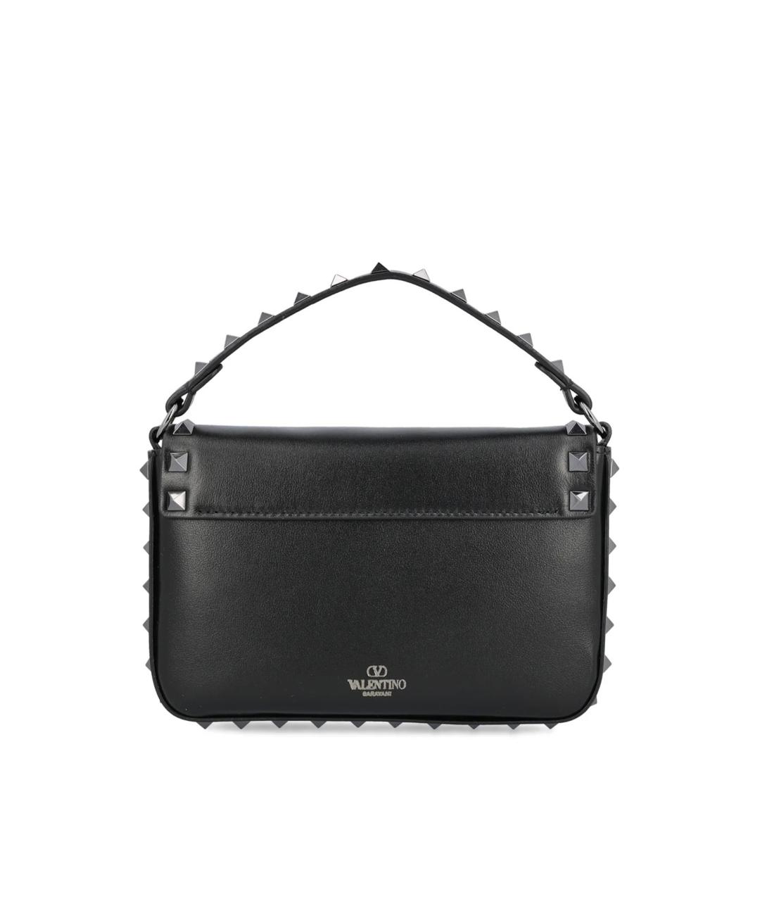 VALENTINO Черная кожаная сумка через плечо, фото 3