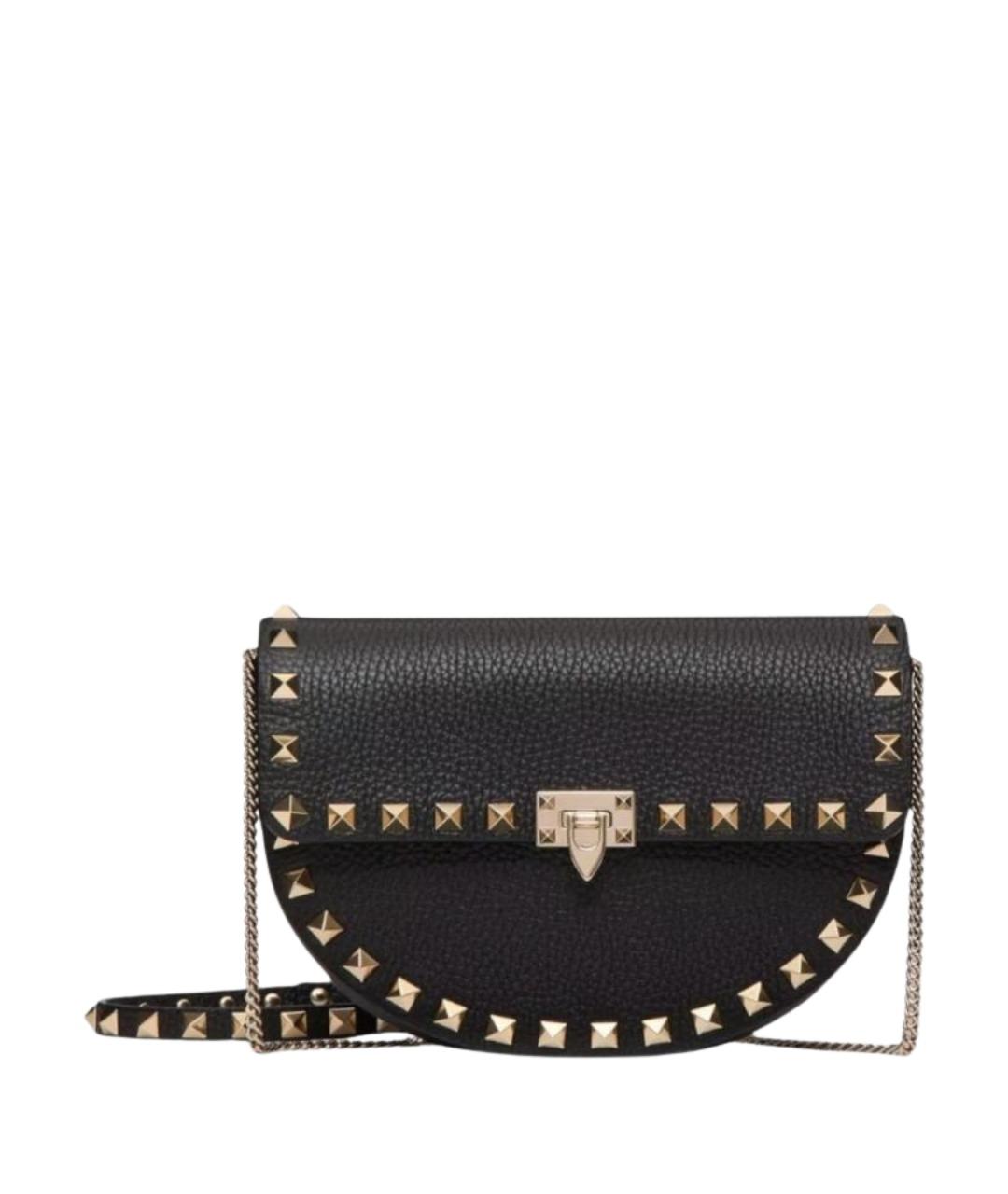 VALENTINO Черная кожаная сумка через плечо, фото 1