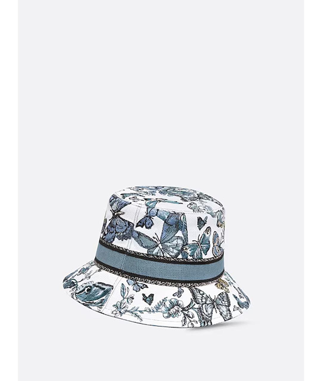 CHRISTIAN DIOR Голубая хлопковая шляпа, фото 3