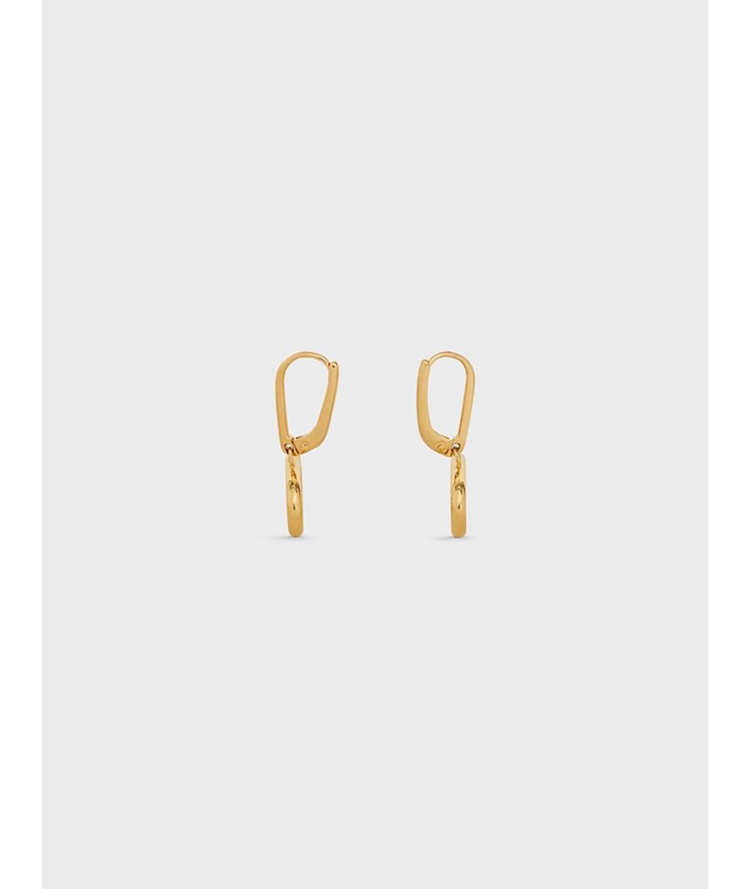 CELINE Золотые металлические серьги, фото 3