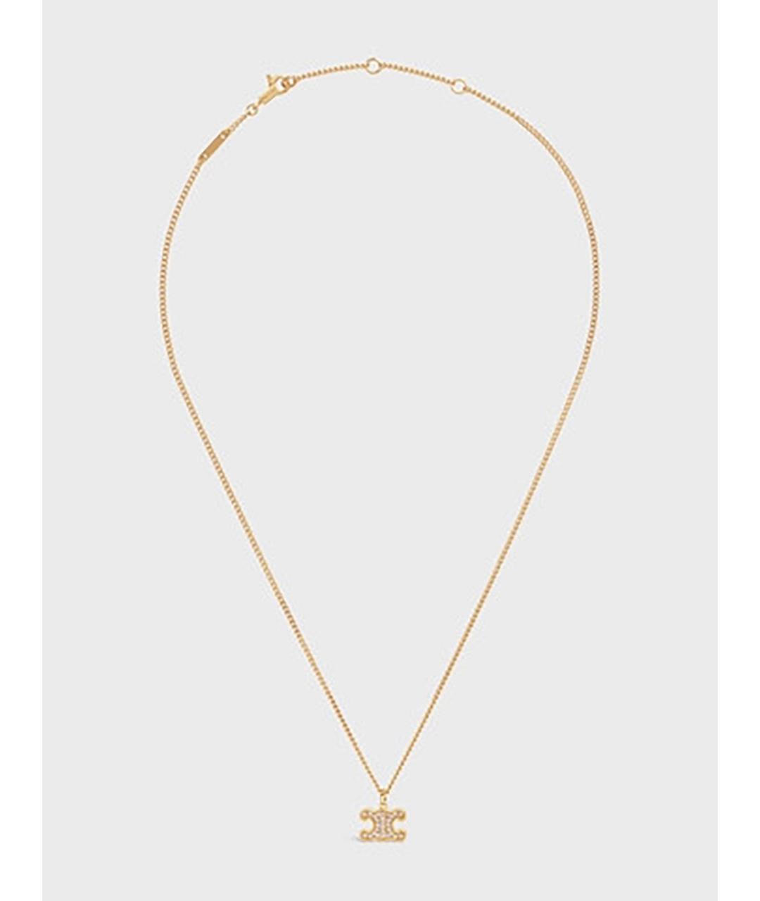 CELINE Золотая металлическая подвеска, фото 3