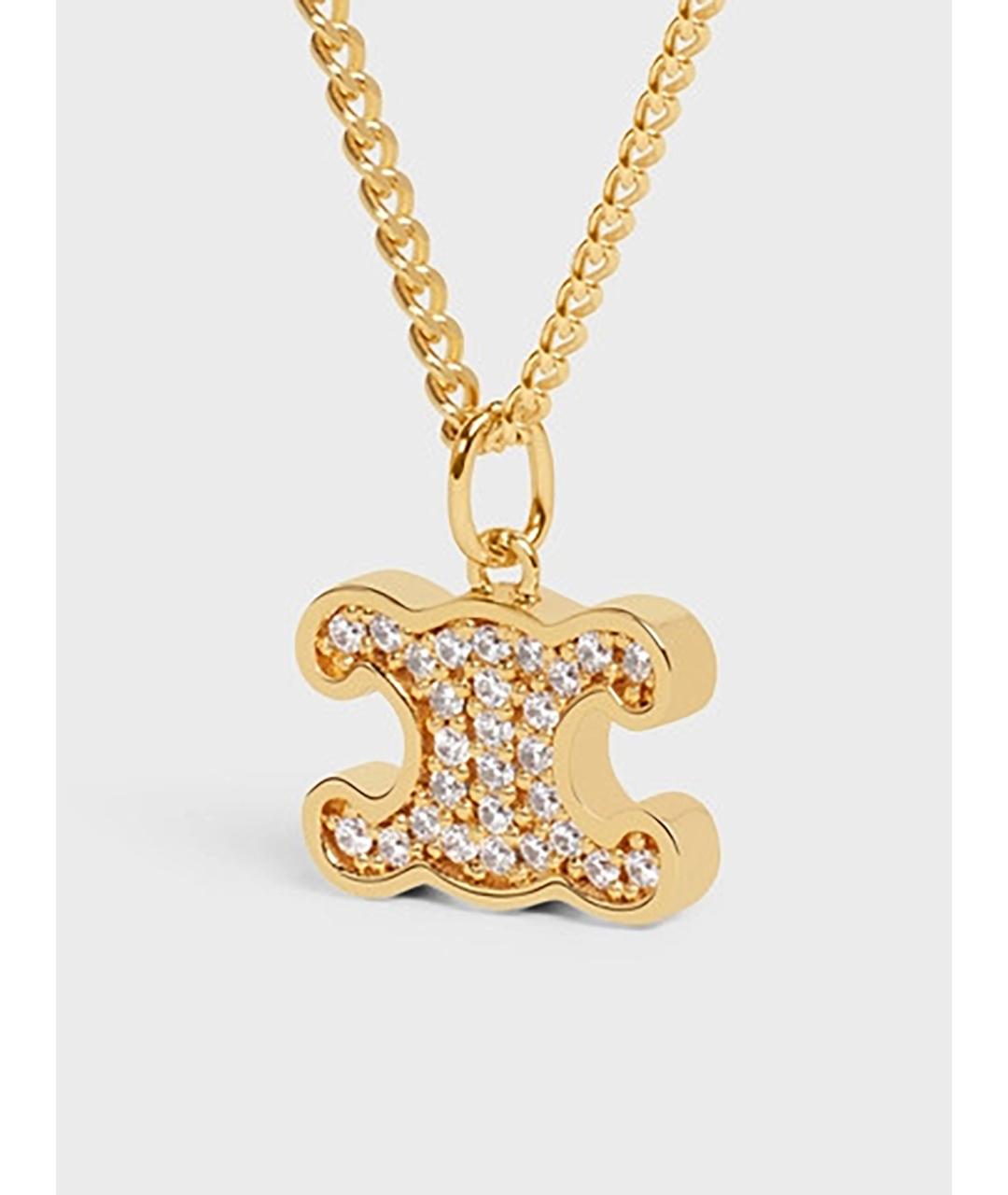 CELINE Золотая металлическая подвеска, фото 2