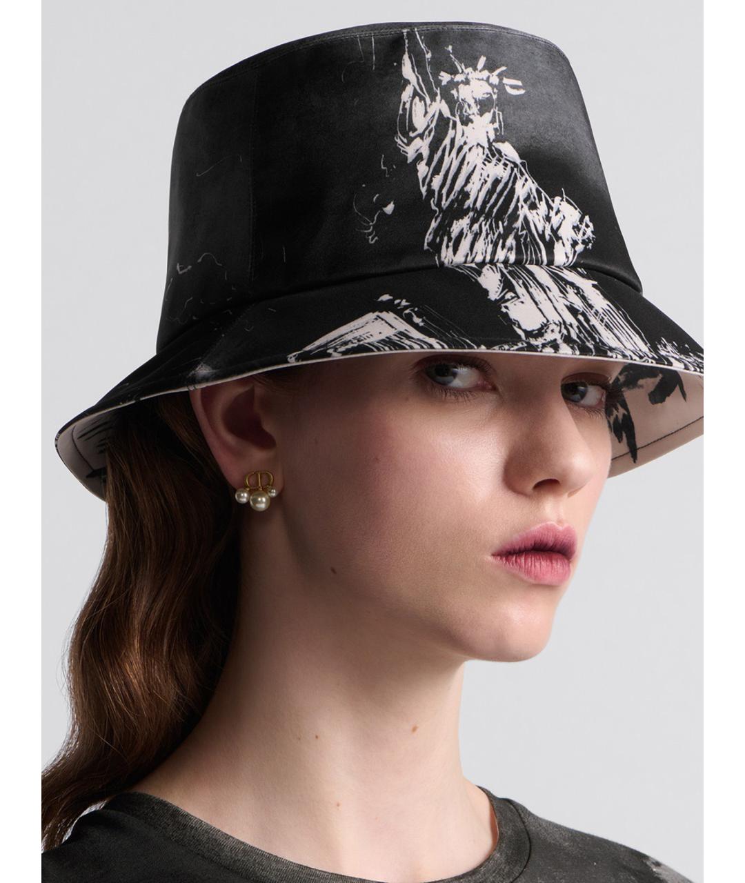 CHRISTIAN DIOR Антрацитовая синтетическая шляпа, фото 3