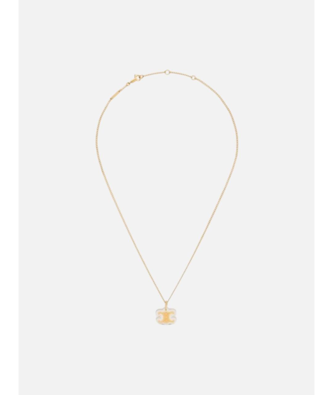 CELINE Золотая металлическая подвеска, фото 3
