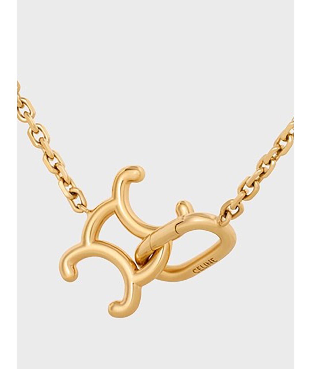 CELINE Золотая металлическая подвеска, фото 3