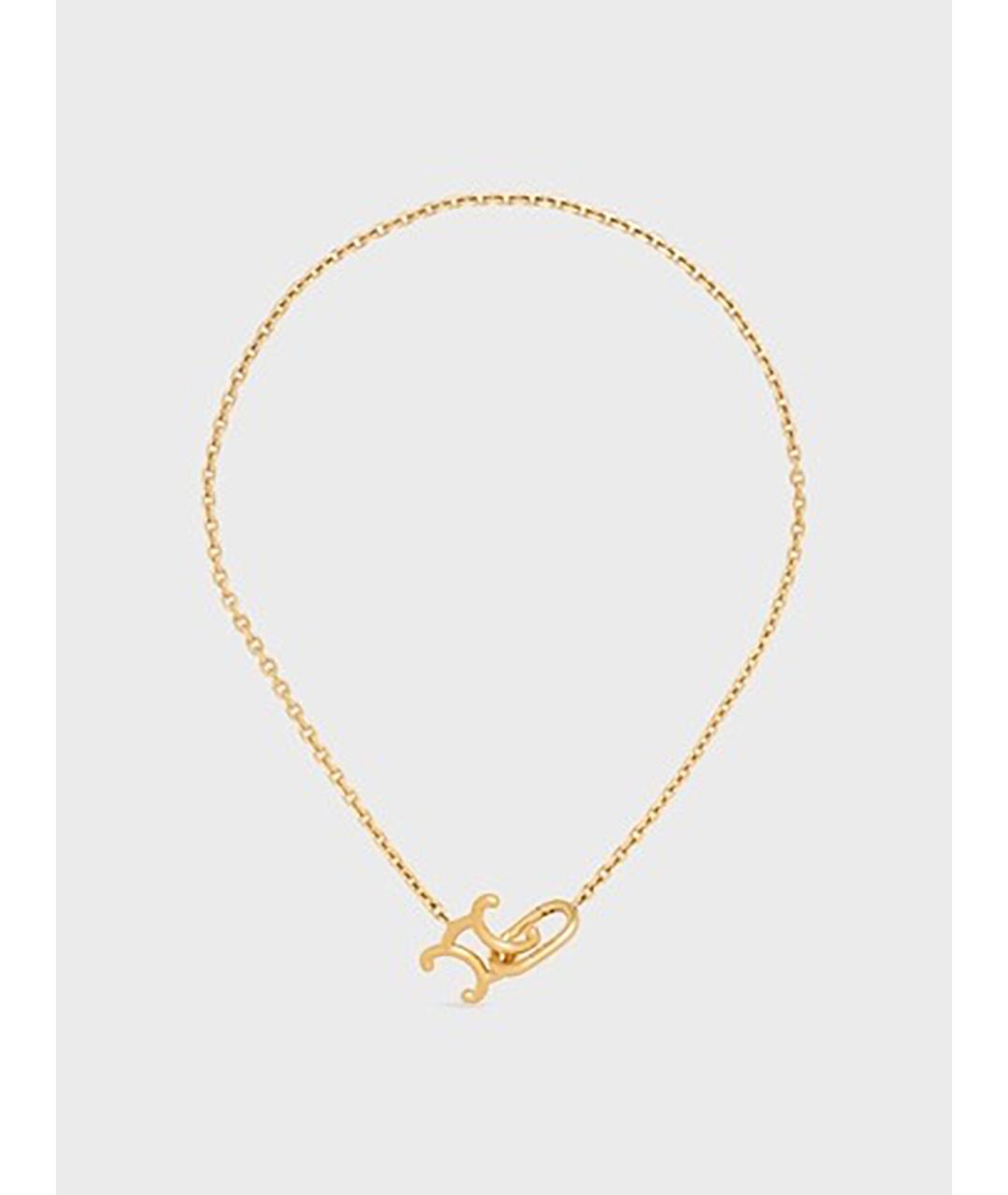 CELINE Золотая металлическая подвеска, фото 2