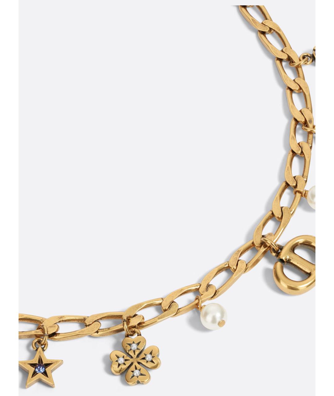 CHRISTIAN DIOR Золотое металлическое колье, фото 3