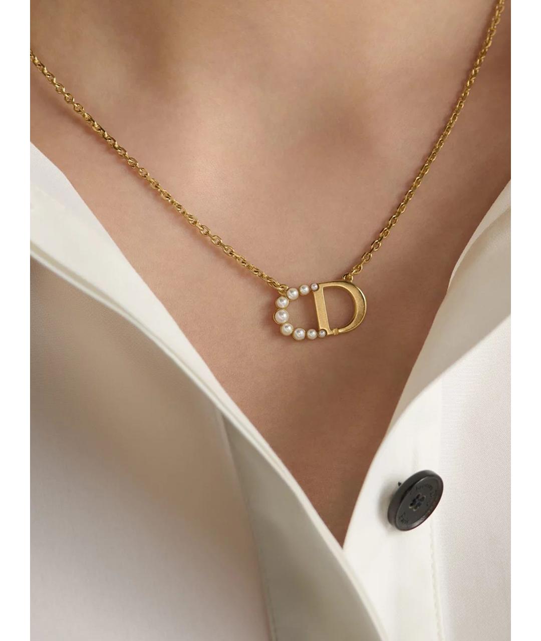 CHRISTIAN DIOR Золотая металлическая подвеска, фото 2