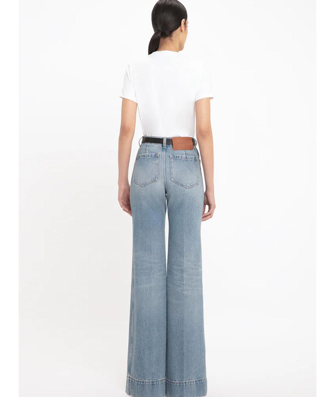 VICTORIA BECKHAM Голубые джинсы клеш, фото 4