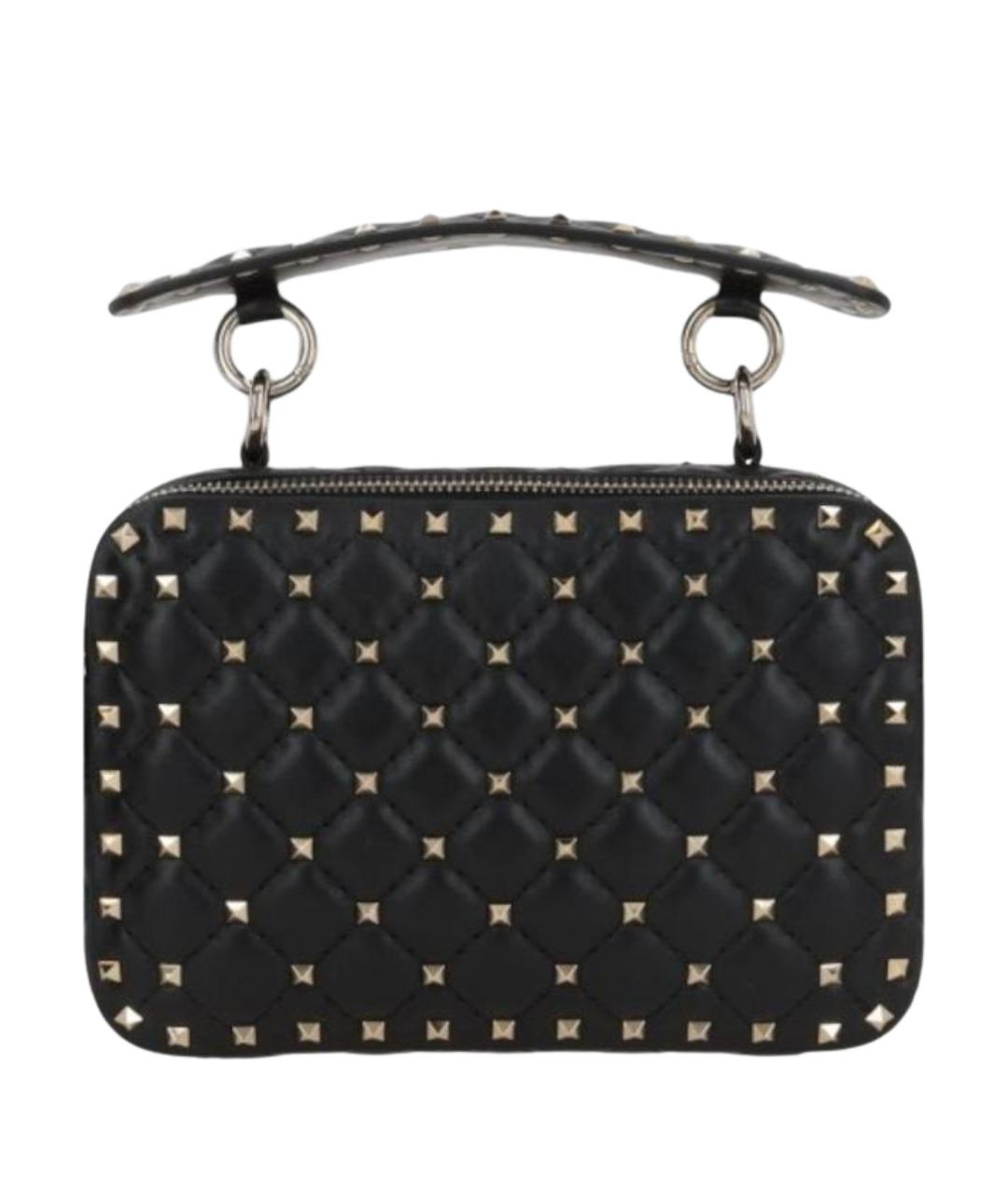 VALENTINO Черная кожаная сумка через плечо, фото 1