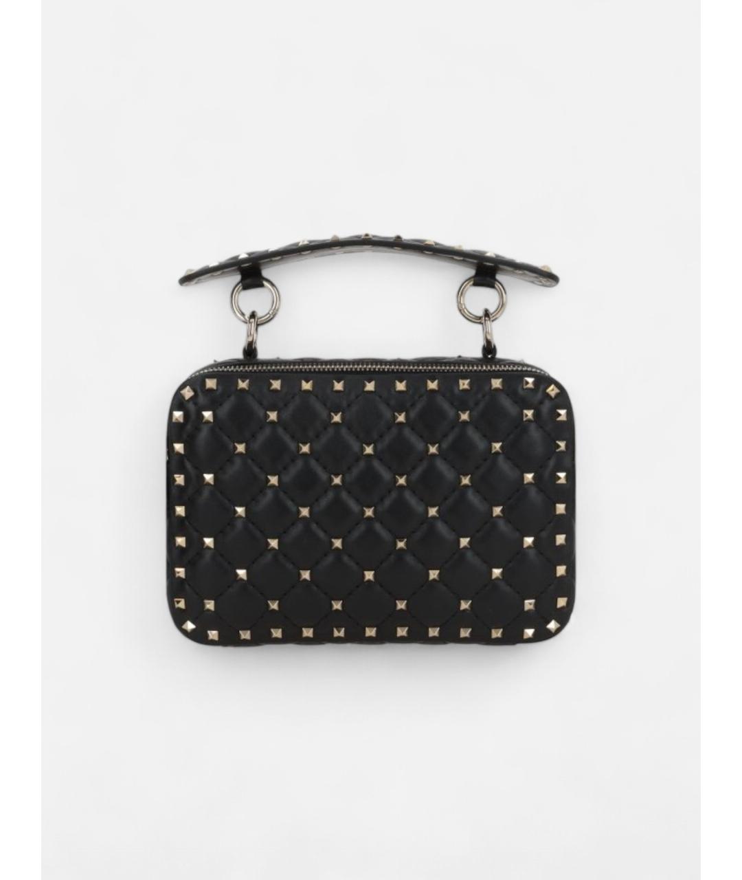 VALENTINO Черная кожаная сумка через плечо, фото 3