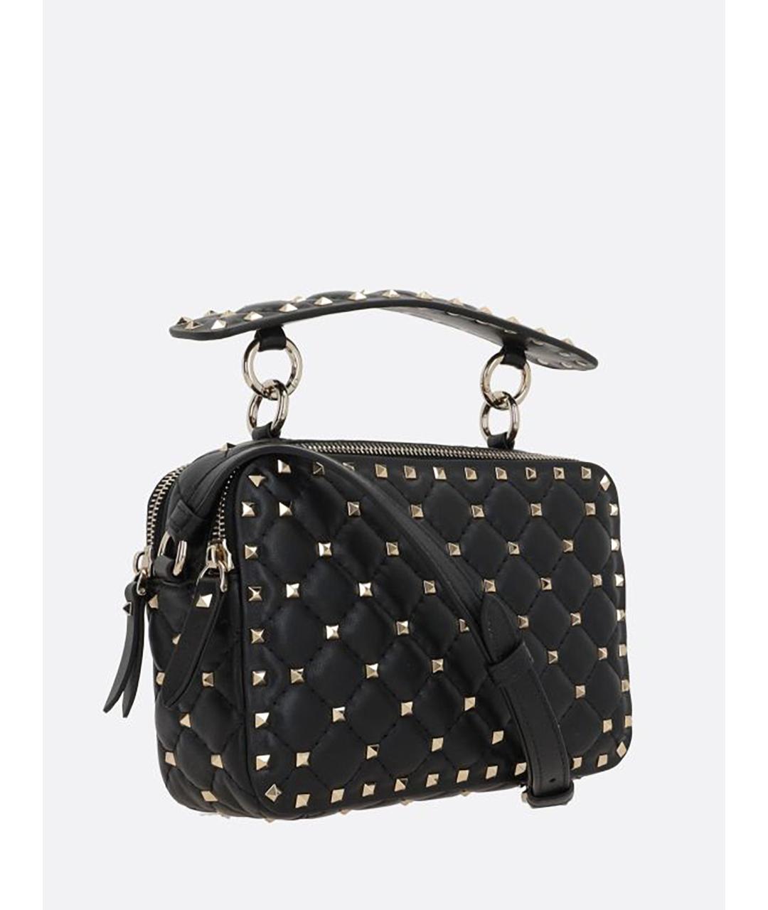 VALENTINO Черная кожаная сумка через плечо, фото 2