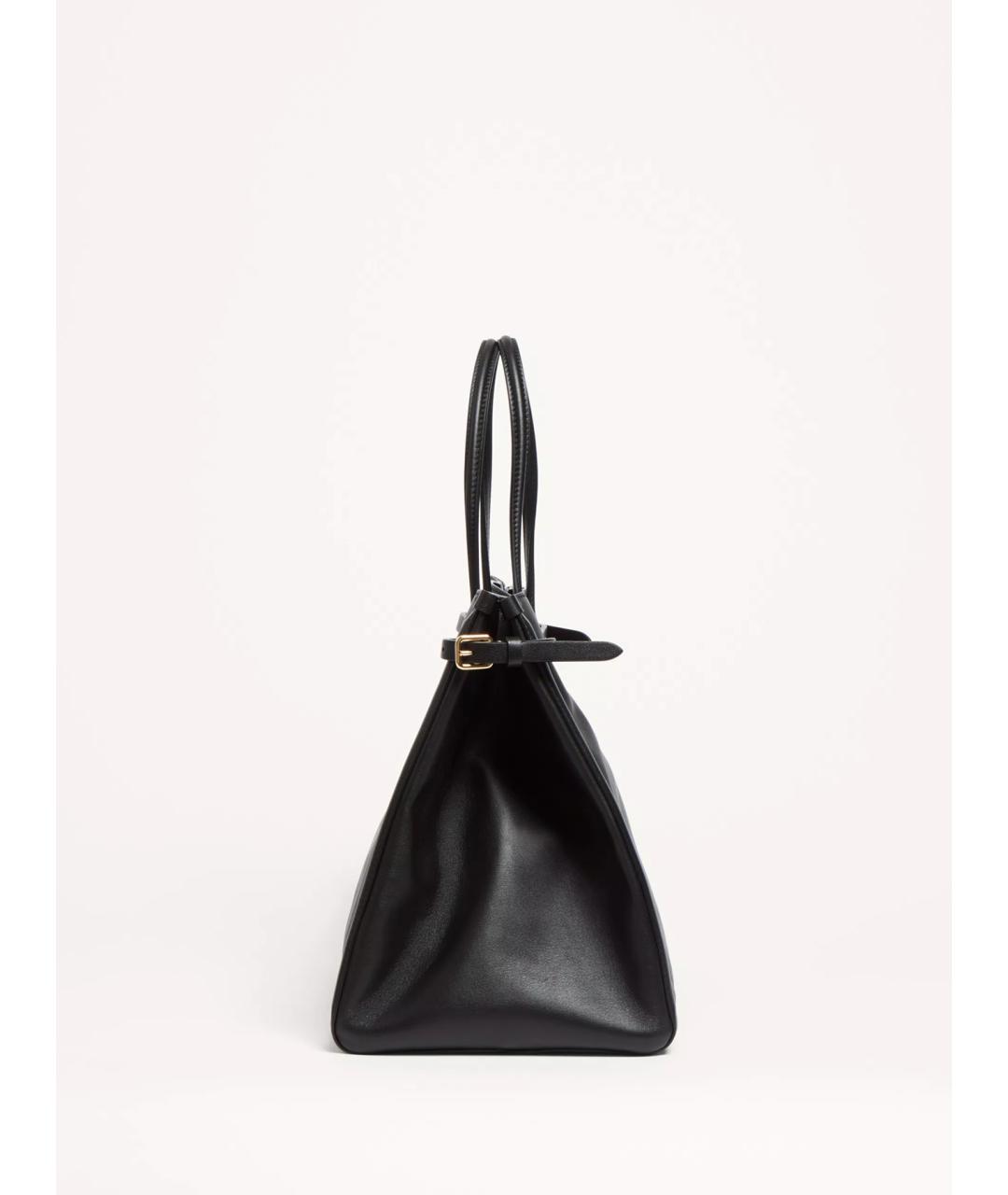 VALENTINO Черная кожаная сумка тоут, фото 3