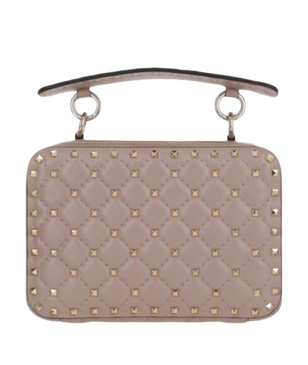 VALENTINO Розовая кожаная сумка через плечо, фото 1