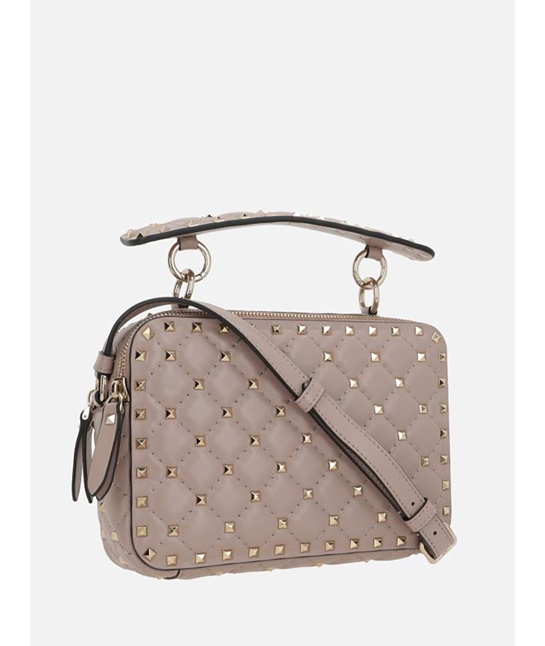 VALENTINO Розовая кожаная сумка через плечо, фото 2