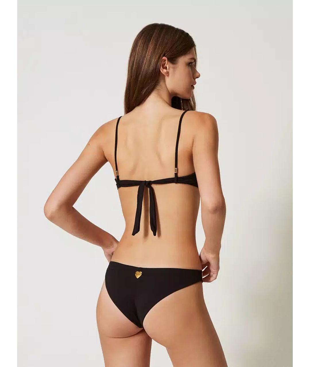 TWIN-SET Коричневый полиамидовый купальник, фото 5