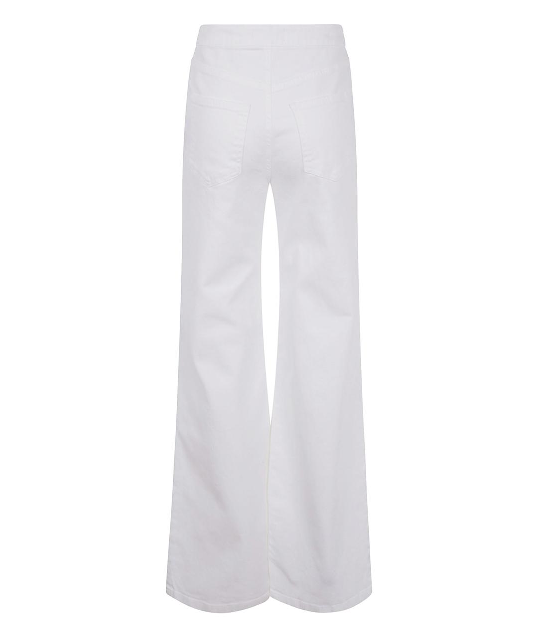 TWIN-SET Белые хлопковые джинсы клеш, фото 2