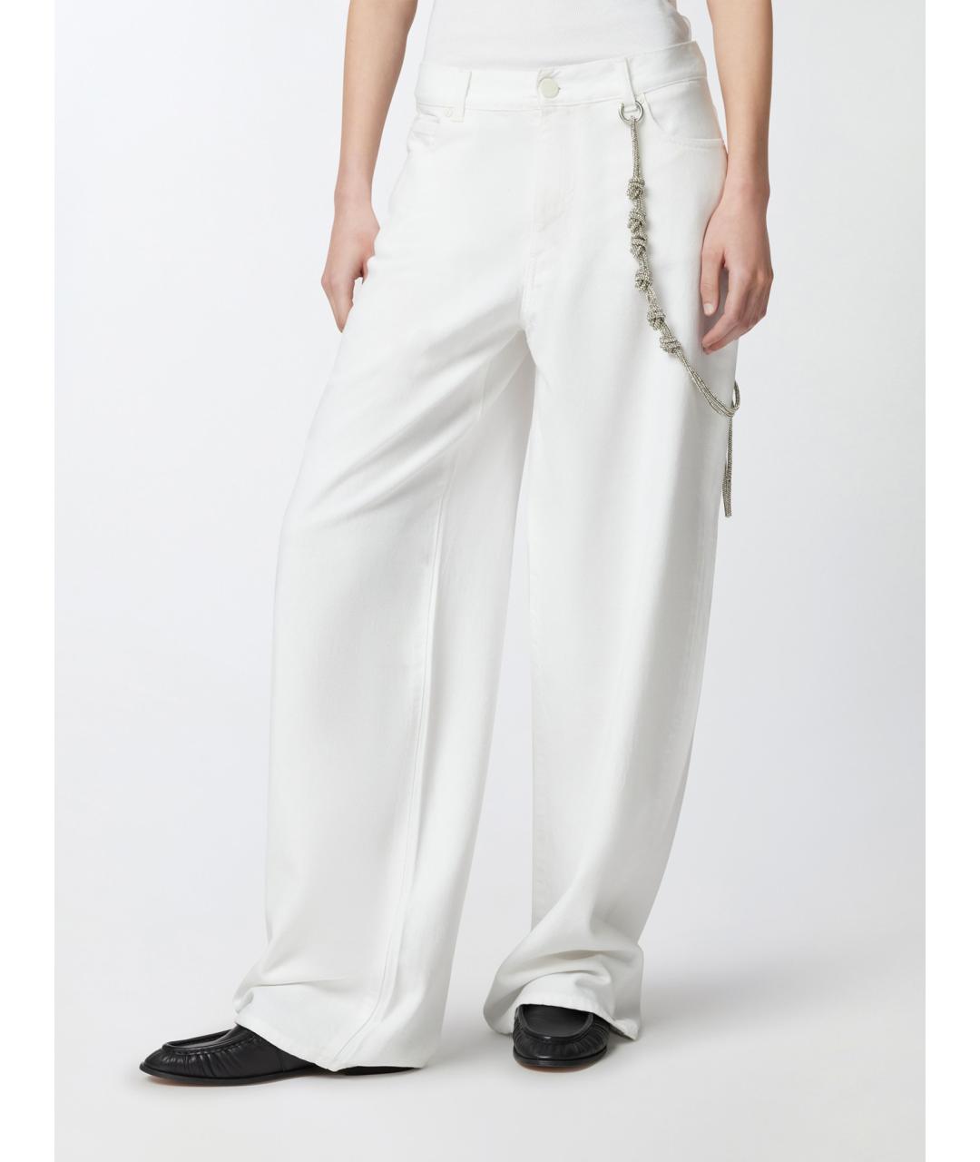 PINKO Белые прямые джинсы, фото 3
