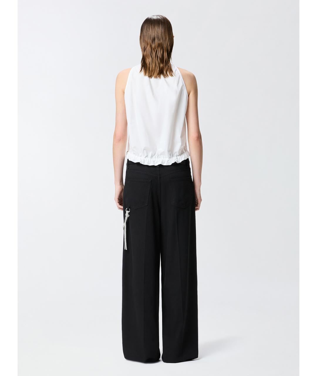 PINKO Черные хлопковые прямые джинсы, фото 4