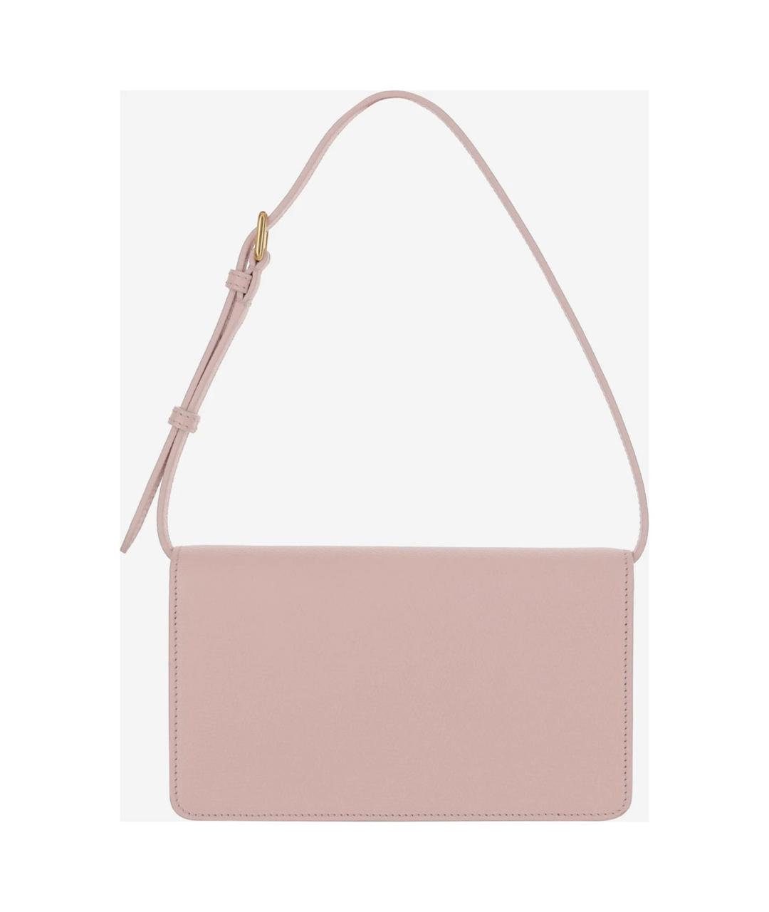 VALENTINO Розовая кожаная сумка через плечо, фото 3