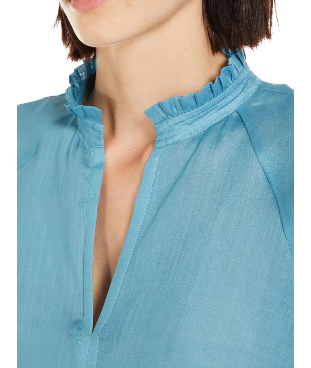 MAX MARA STUDIO Голубая полиамидовая блузы, фото 2