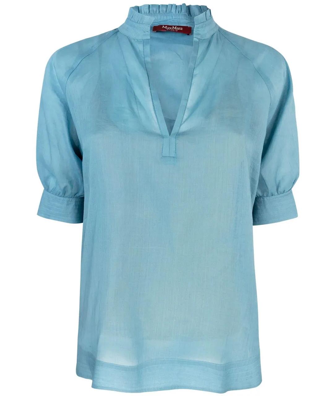 MAX MARA STUDIO Голубая полиамидовая блузы, фото 1