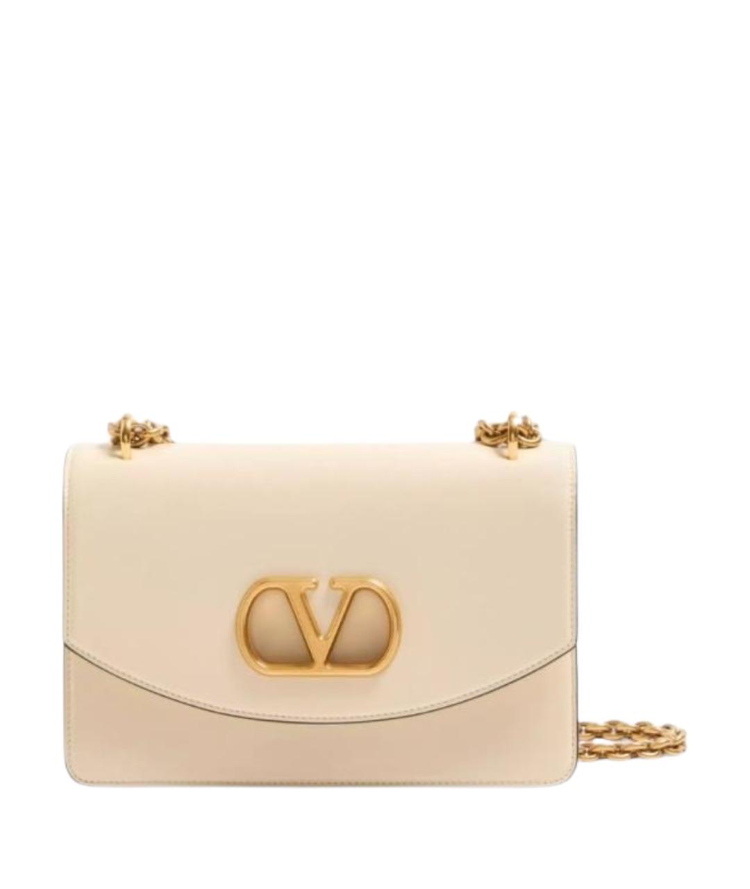 VALENTINO Белая кожаная сумка через плечо, фото 1