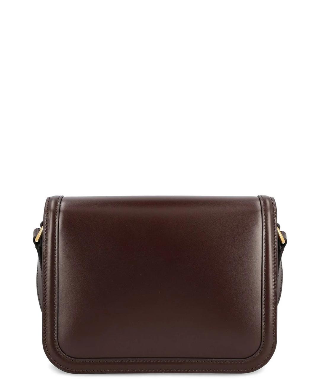 VALENTINO Коричневая кожаная сумка через плечо, фото 3