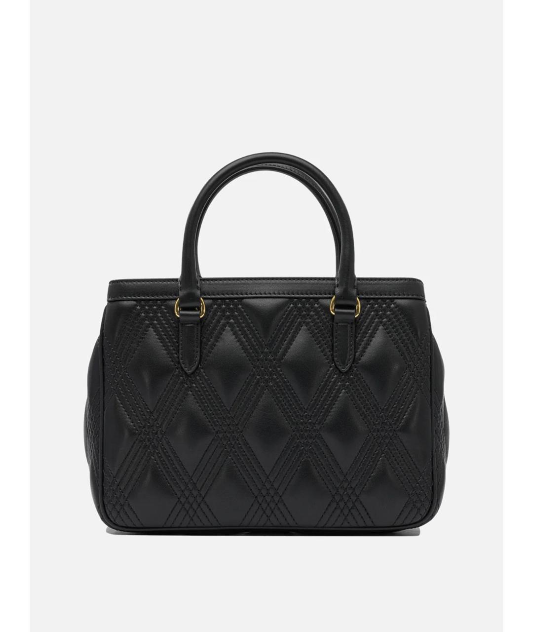 VALENTINO Черная кожаная сумка тоут, фото 3