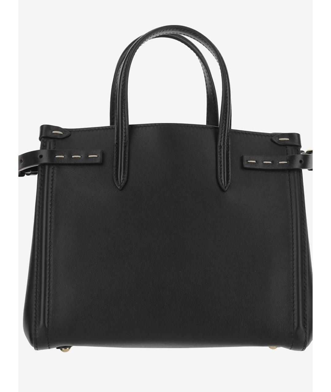 VALENTINO Черная кожаная сумка тоут, фото 3