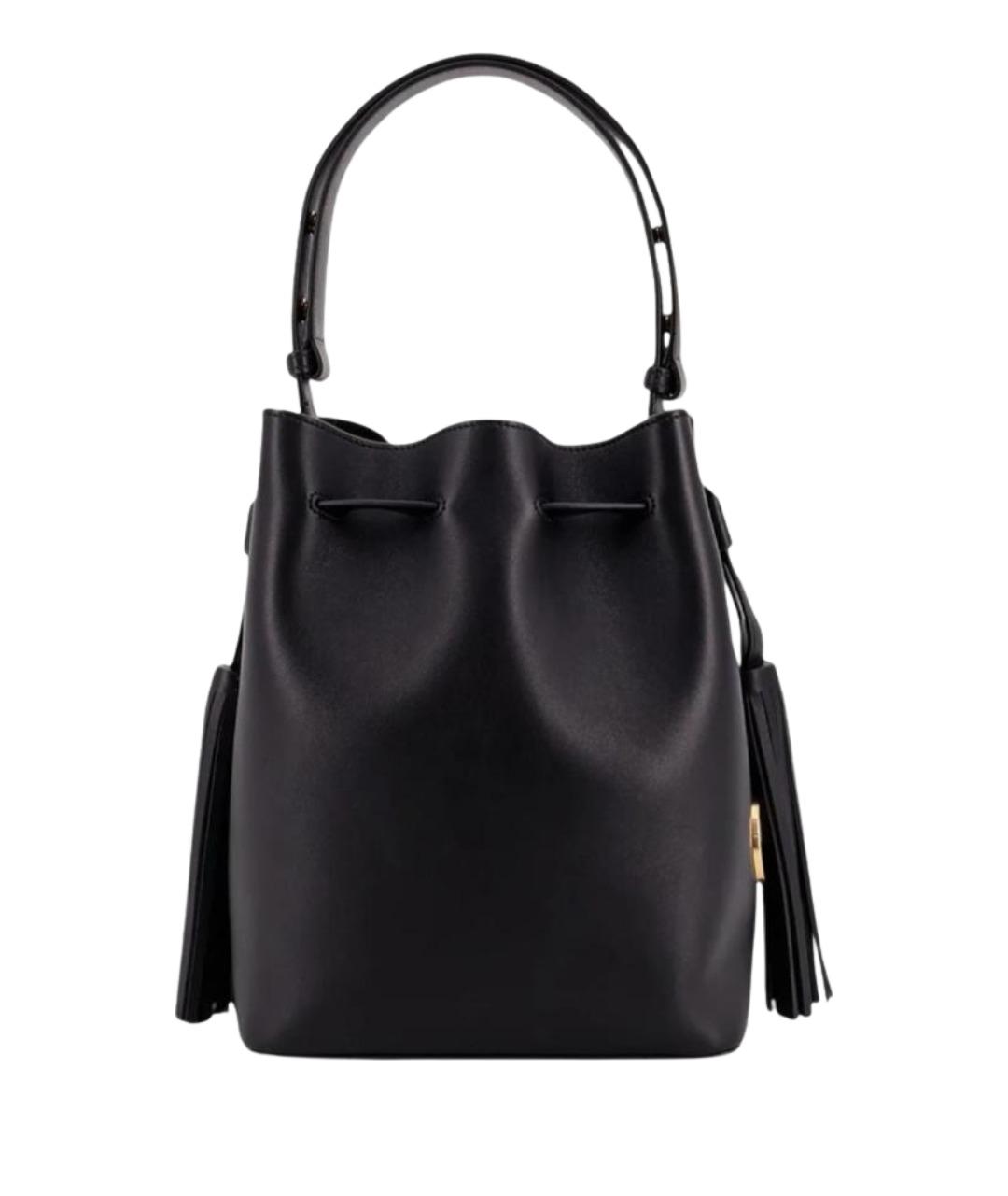 VALENTINO Черная кожаная сумка тоут, фото 1