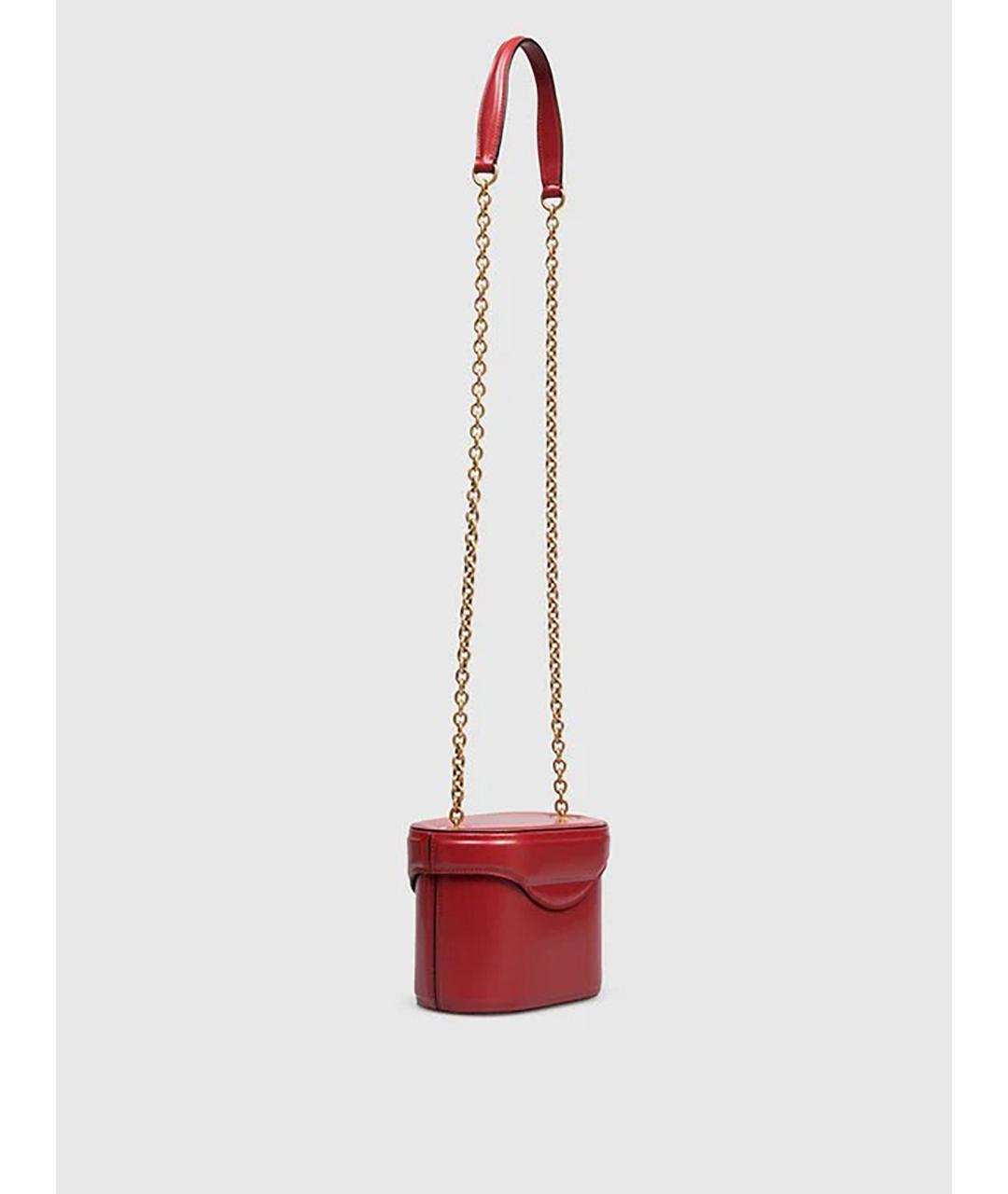 VALENTINO Красная кожаная сумка через плечо, фото 3