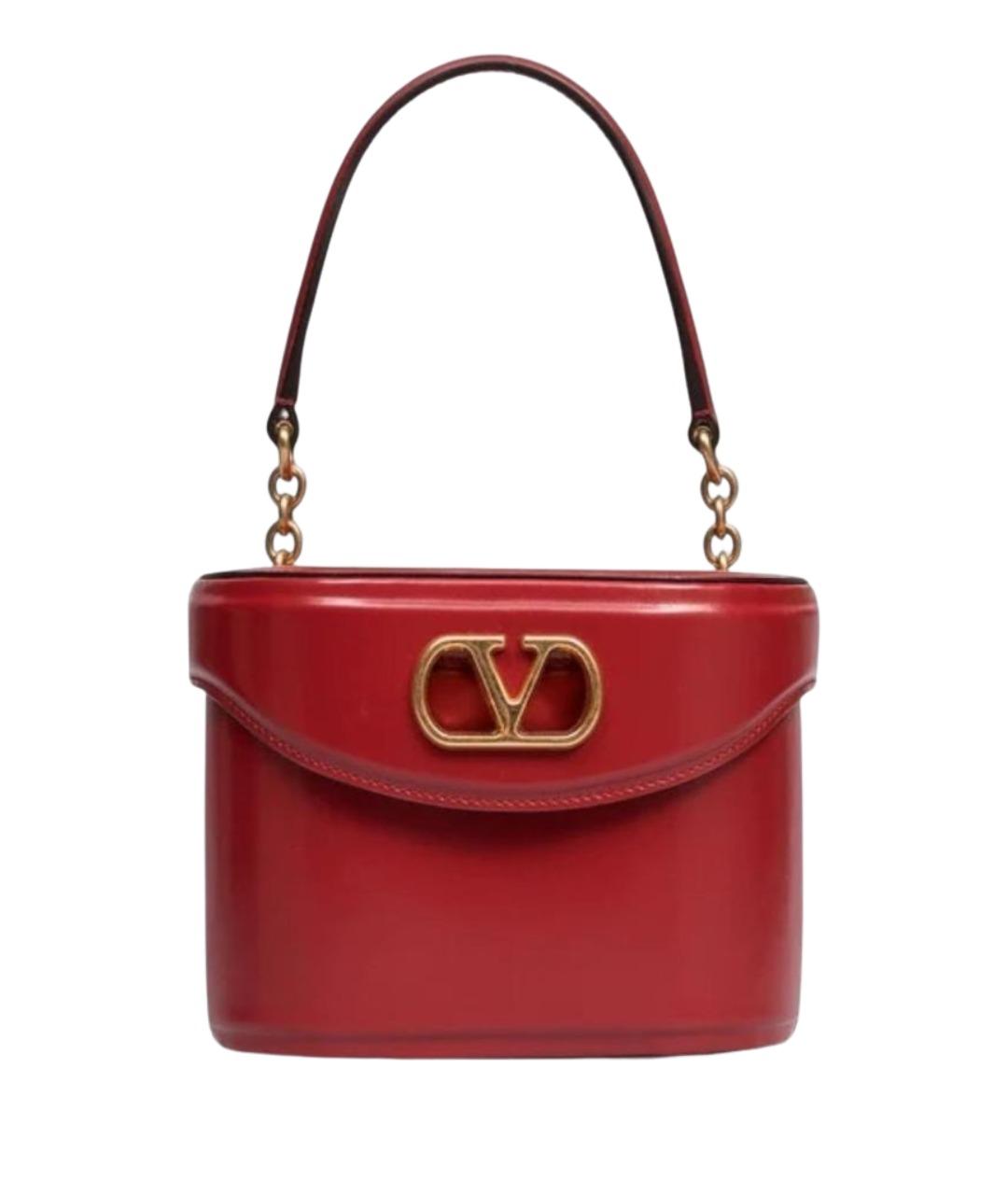 VALENTINO Красная кожаная сумка через плечо, фото 1