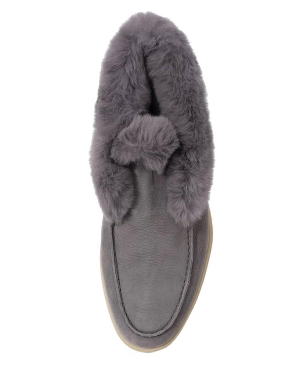 SANTONI Серые замшевые ботинки, фото 3