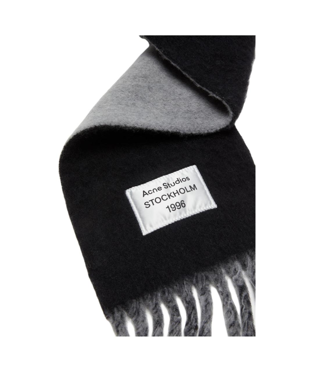 ACNE STUDIOS Серый шарф, фото 2