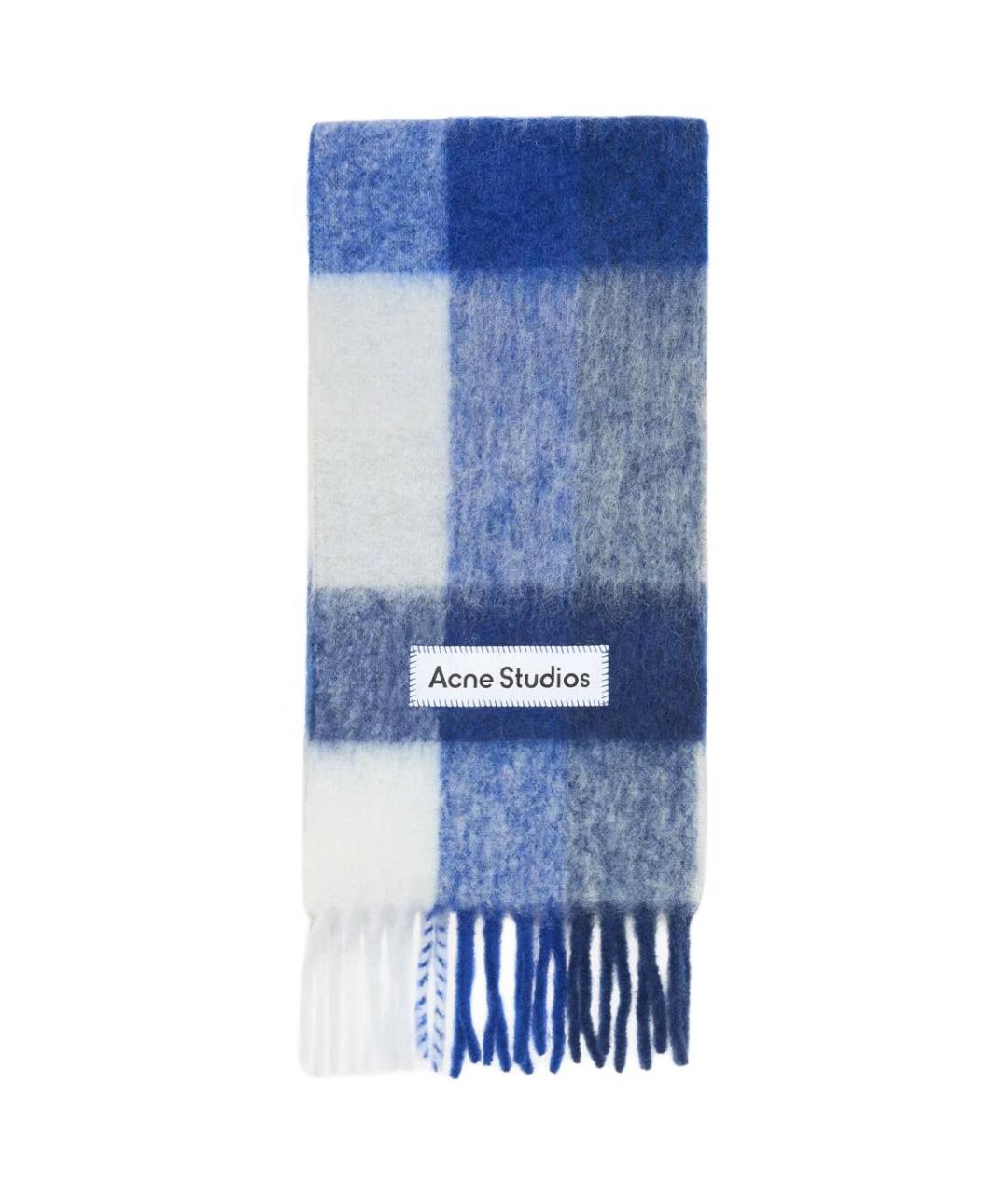 ACNE STUDIOS Синий шарф, фото 1